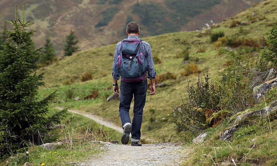 Senior randonnée trekking
