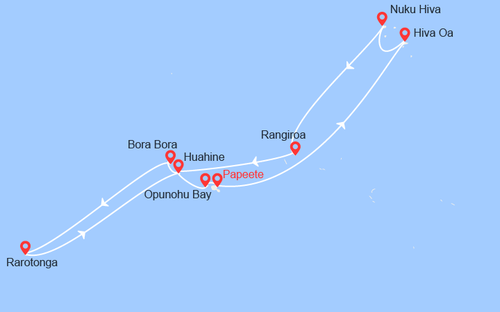 Itinéraire Croisière Polynésie française